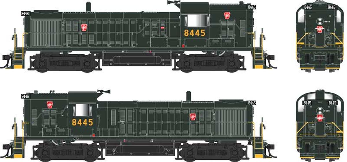 Bowser HO Pennsylvania Railroad #8445 Alco RS-3 Hammerhead Diesel
